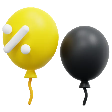 Balões de desconto  3D Icon