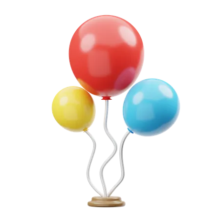 Balões de festa  3D Illustration