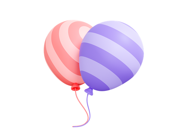 Balões de festa  3D Icon