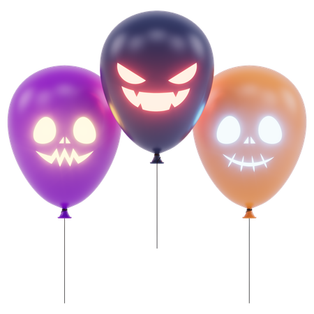 Balões do dia das bruxas  3D Icon