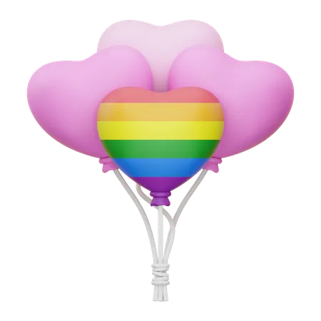 Balões de orgulho  3D Icon