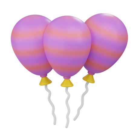 Balões decorativos  3D Icon