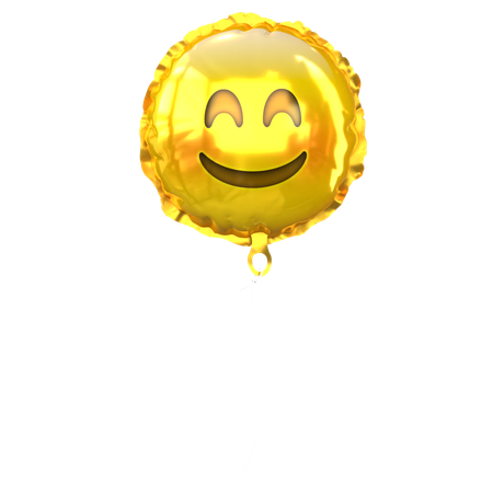 Sorriso Emoji Balões  3D Icon