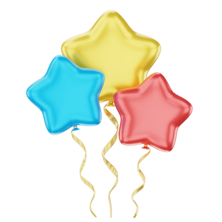 Balões estrela  3D Icon