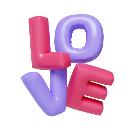 Letras de balão amor  3D Icon