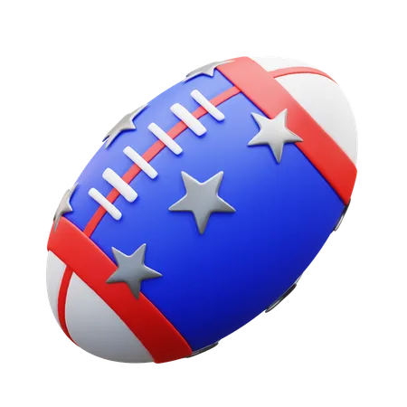 Pelota de futbol americano  3D Icon