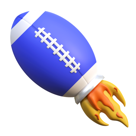 Cohete de pelota de futbol  3D Icon