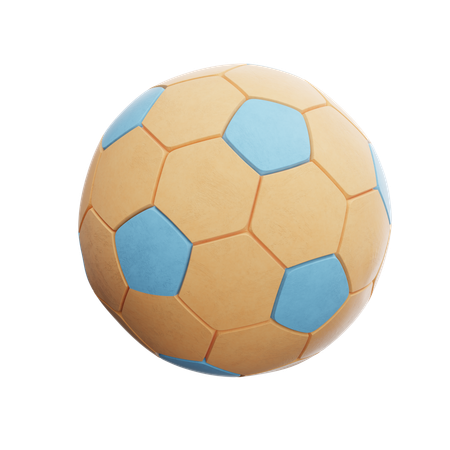 Balón de fútbol de arcilla  3D Icon