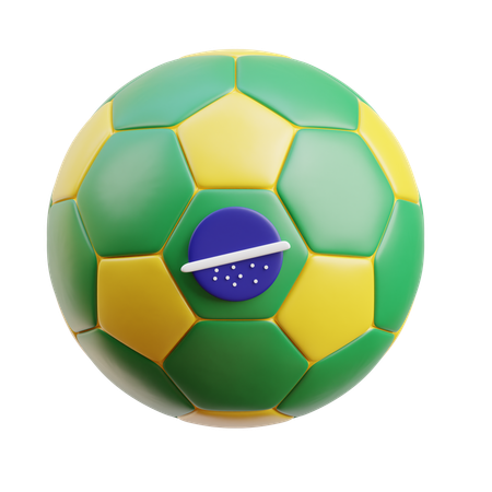 Balón de fútbol de brasil  3D Icon