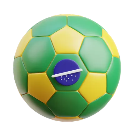 Balón de fútbol de brasil  3D Icon