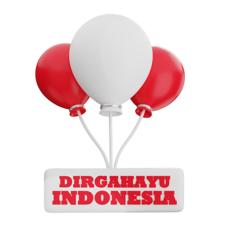 Balon Dirgahayu  3D Icon