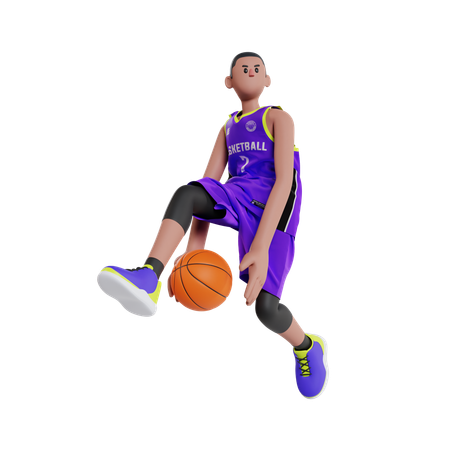 Volcada de baloncesto  3D Illustration