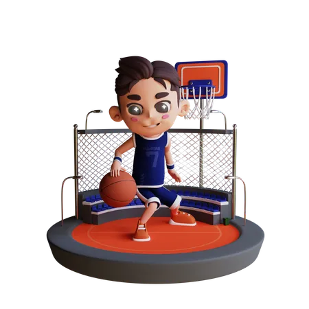 Ilustración 3D de baloncesto  3D Illustration