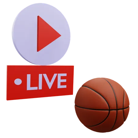 Partido de baloncesto en vivo  3D Icon