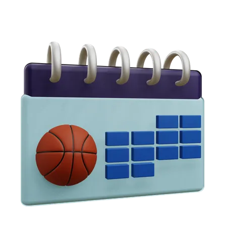 Calendario de turnos de baloncesto  3D Icon