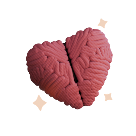 Brain Love  3D Icon