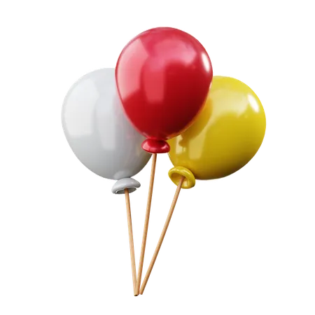 Baloons 3 D Illustration 3D Icon