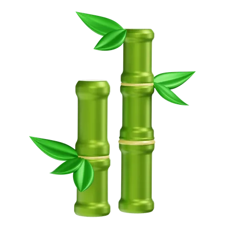 Bamboo 3 D Illustration In Transparent Background 3D Icon