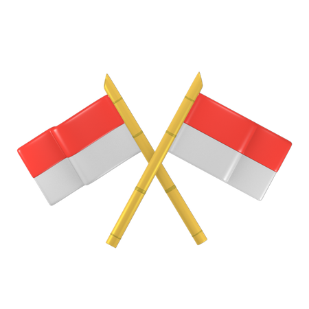 Bamboo Flag  3D Icon