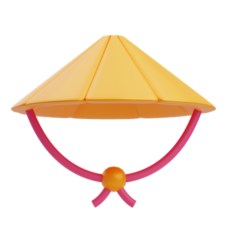 Bamboo Hat  3D Icon
