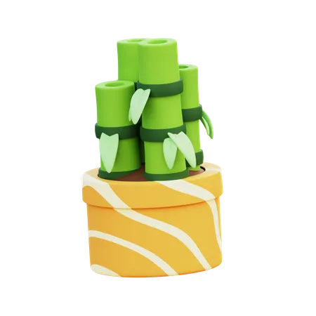 Bamboo Pot  3D Icon