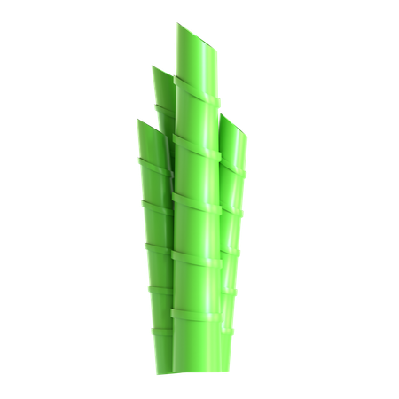 Bamboo Runcing  3D Icon
