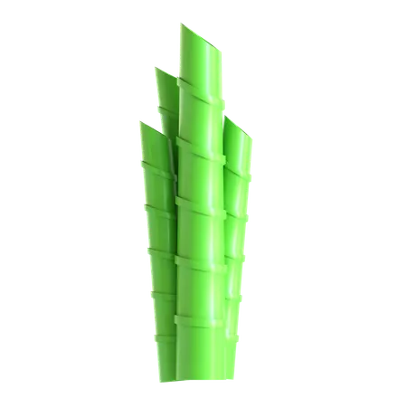 Bamboo Runcing  3D Icon