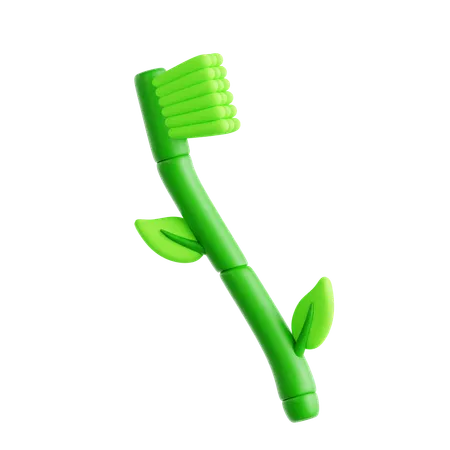 Bamboo Toothbrush  3D Icon