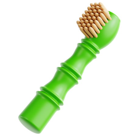 Bamboo Toothbrush  3D Icon