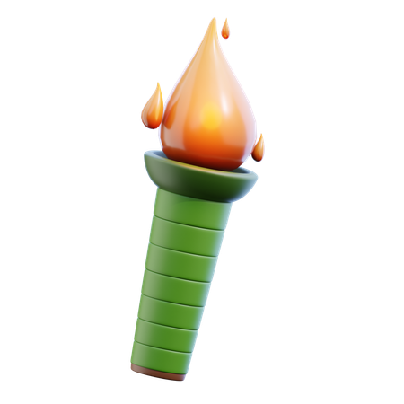 Bamboo torch  3D Icon