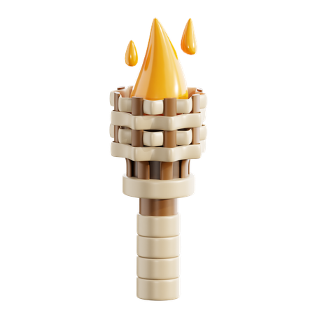 Bamboo Torch  3D Icon