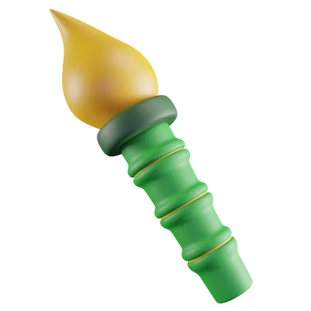 3 D Illustration Of Bamboo Torch 3D Icon