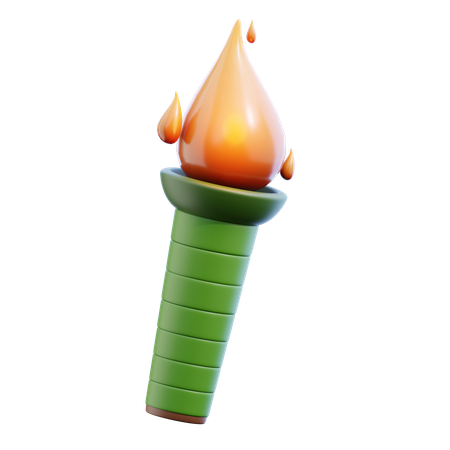 Bamboo torch  3D Icon