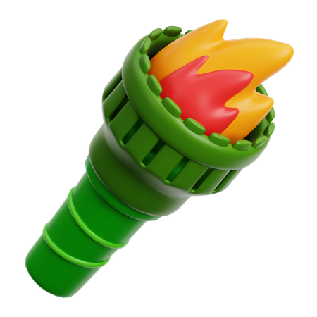 Bamboo Torch  3D Icon