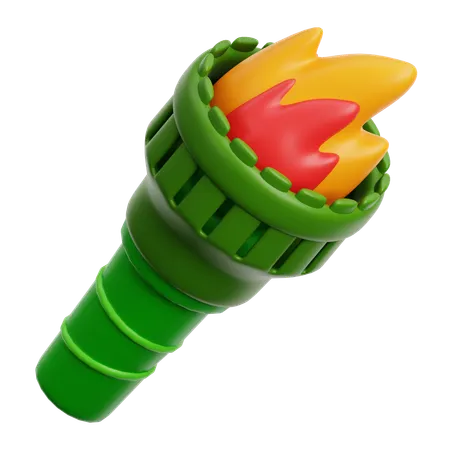 Bamboo Torch  3D Icon