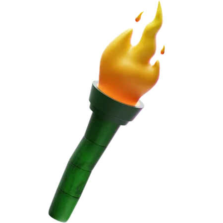 Bamboo Torch  3D Icon