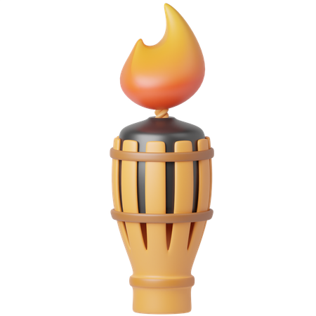 Bamboo Torch  3D Icon