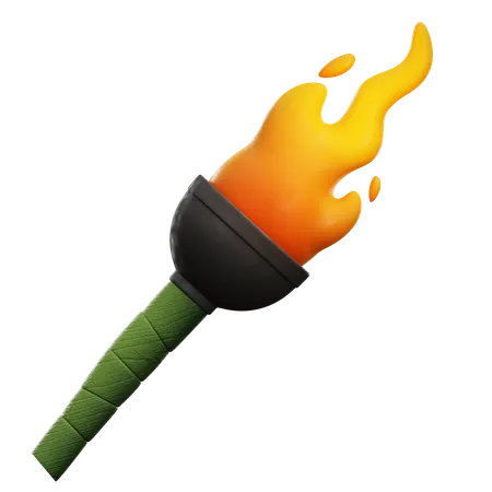 Bamboo Torch  3D Icon