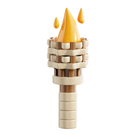 Bamboo Torch  3D Icon