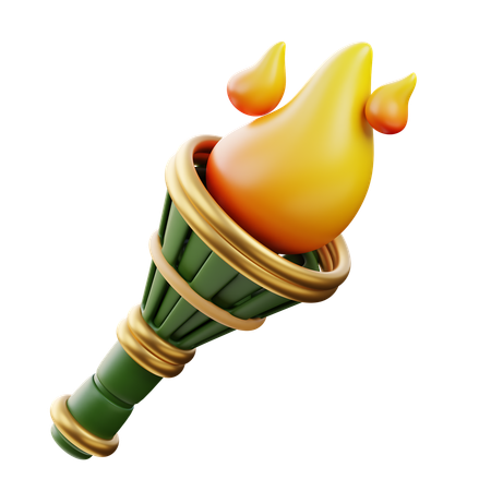 Bamboo Torch  3D Icon