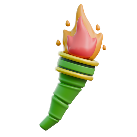 Bamboo Torch  3D Icon