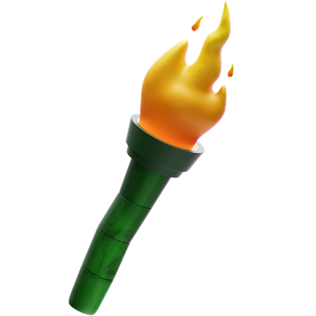Bamboo Torch  3D Icon