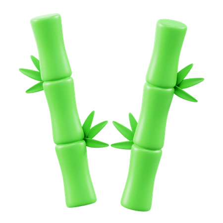 Bamboos  3D Icon