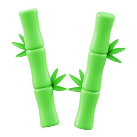 Bamboos  3D Icon