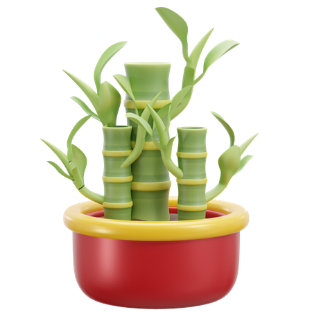 Plante de bambou  3D Icon