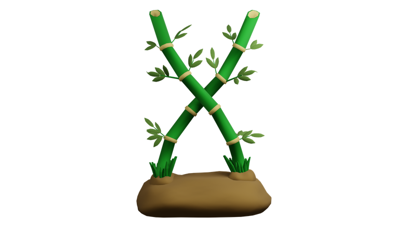 Plante de bambou  3D Icon