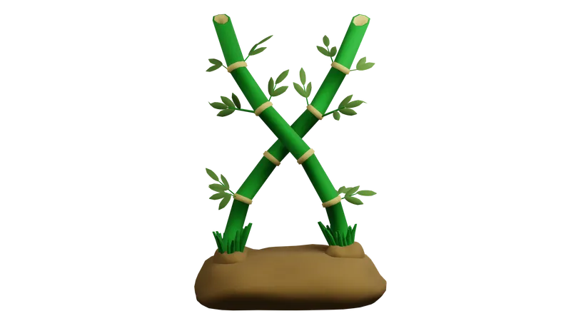 Plante de bambou  3D Icon