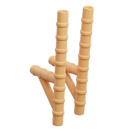 Bambu egrang 3D icon  3D Icon