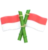 Bambus Indonesien Flagge