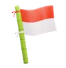 Indonesische Flagge aus Bambus